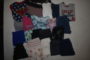 Wholesale Bulk Lot of 20 Girls Size Medium 7/8 Mix Season Tops Bottoms Shirts