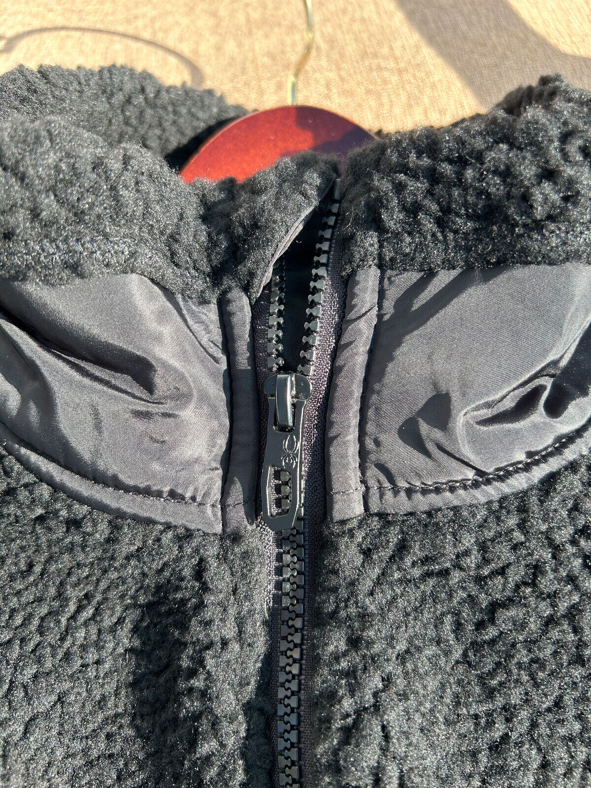 Spyder Sherpa Fleece Jacket Full-zip Black Mens Size L | eBay
