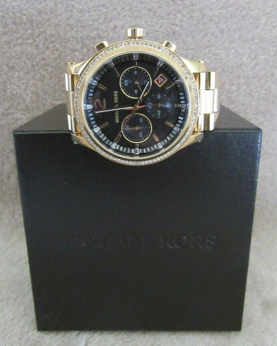 MICHAEL KORS MK6063 Heidi Chronograph Crystal Black Dial  display picture 3