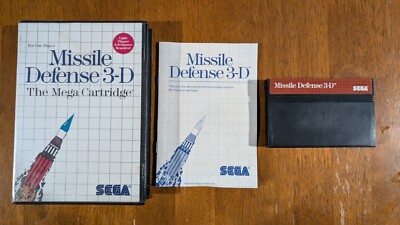 Jeu MISSILE DEFENSE 3-D Sur Sega Master System – 1987, PAL, Avec Manuel