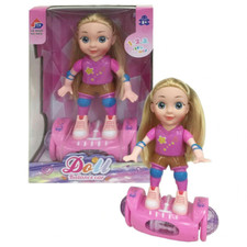 Kids Balance Wheel Car Doll Dazzle Lights LED & Music Baby Girls Gift Toy