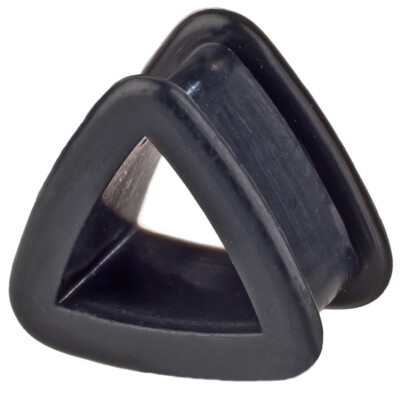 16mm Triangle Flesh Tunnel Plug Silikon flexibel Schwarz Dreieck Piercing  Z149