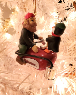 Harley-Davidson 'Elf & Penguin Gas Tank' Holiday Ornament by Cavanagh 2000