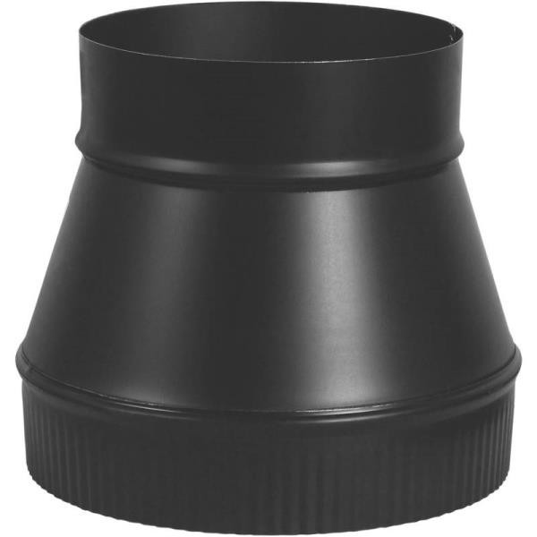 NEW IMPERIAL BM0061 6527501 7" X 6" BLACK STOVE PIPE 24 GAUGE INCREASER