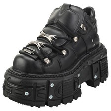 New Rock M-tank106-c2 Unisex Black Platform Shoes
