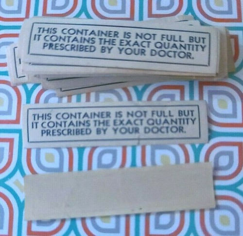  Antique " this container is not ... apothecary medicine labels