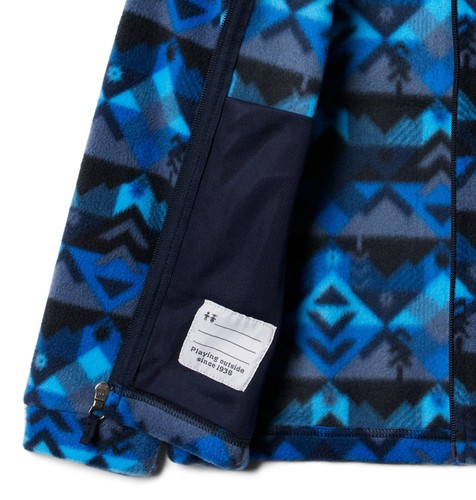 Columbia Youth Boys Zing III Fleece, Collegiate Navy Checkpoint, Large - Picture 8 of 8