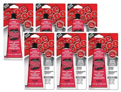 6 Pack ~ SHOE GOO BLACK Shoe Skate Repair Glue 3.7oz Adhesive Protective Coating