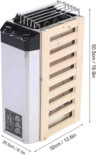 Sorandy Sauna Heater, 3KW Stainless Steel Stove with Timer for Home, Spa - Picture 3 of 9