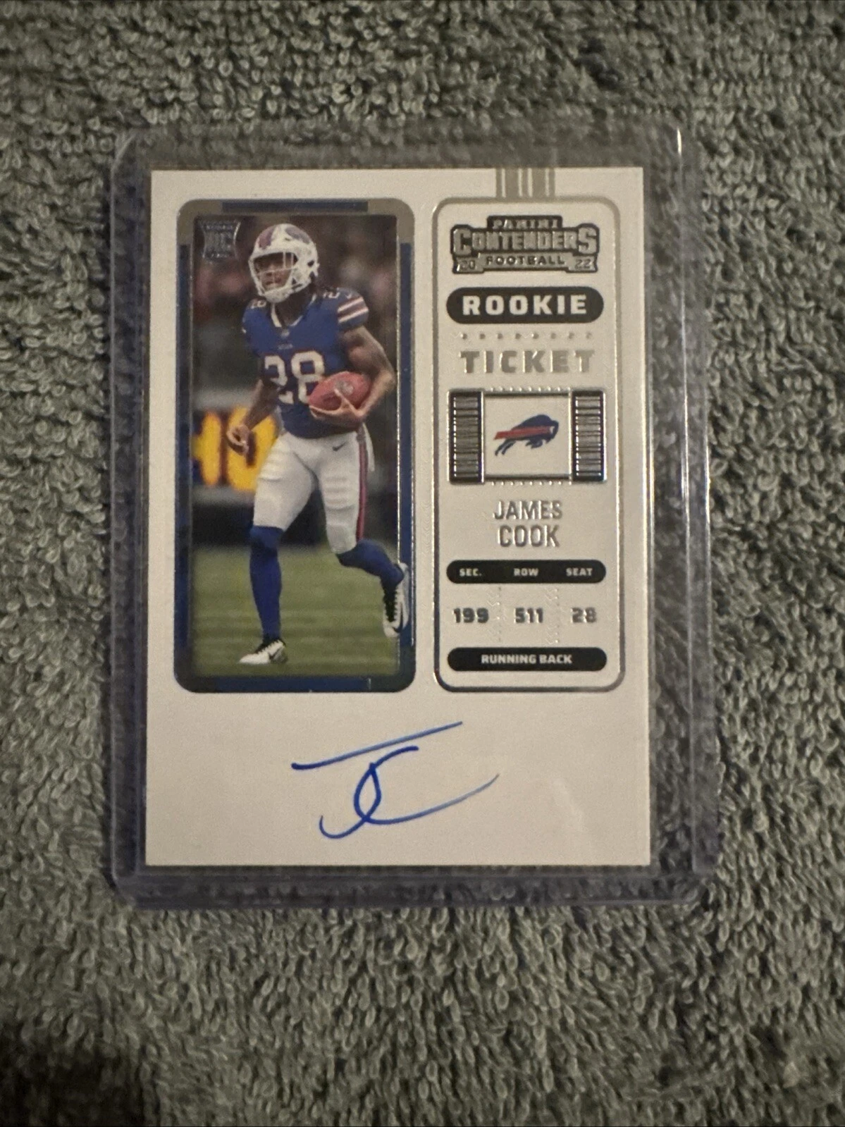 2022 Panini Contenders Optic - Rookie Ticket Autographs #123 James Cook (au,rc)
