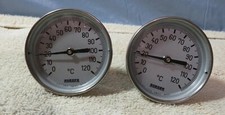 2 THERMOMETER 0-120 C  (KD -349) RUEGER, SWISS MADE, STEAMPUNK ROBOT ALTERED ART