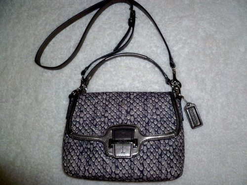 coach snake print purse