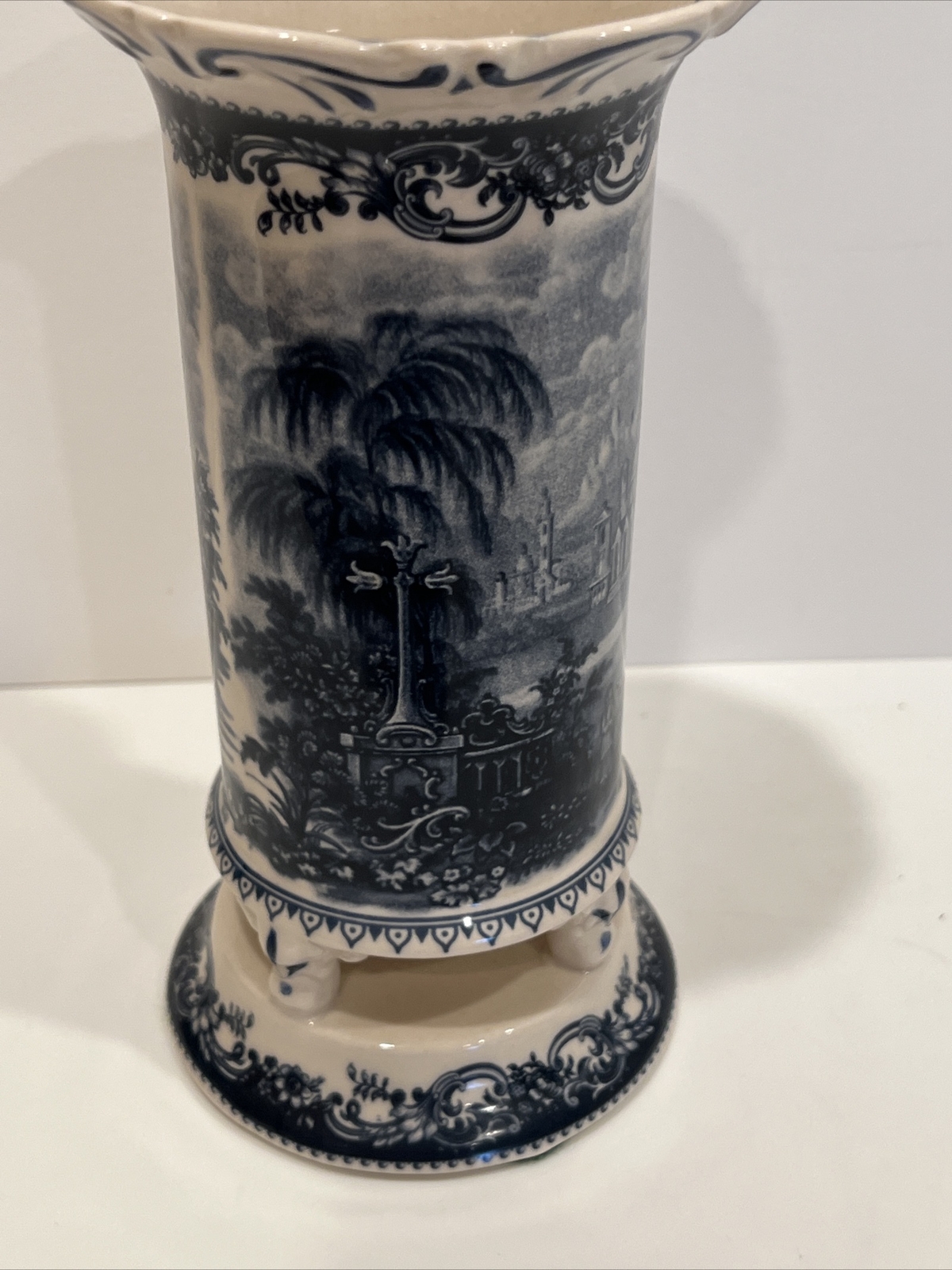 Blue Toile Vase, Italian reproduction of the original English Vase eBay