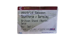 2015-16 Scunthorpe United v Barnsley -  League One - Used Ticket stub