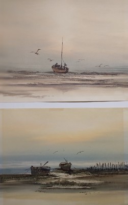Pair  Fine Vintage Original Kavan Signed Watercolors FRANTISEK KAVAN 1866-1941 