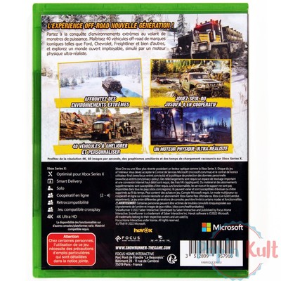 Jeu SNOW RUNNER XBOX ONE - Version Française - Neuf Sous Blister Scellé - RARE