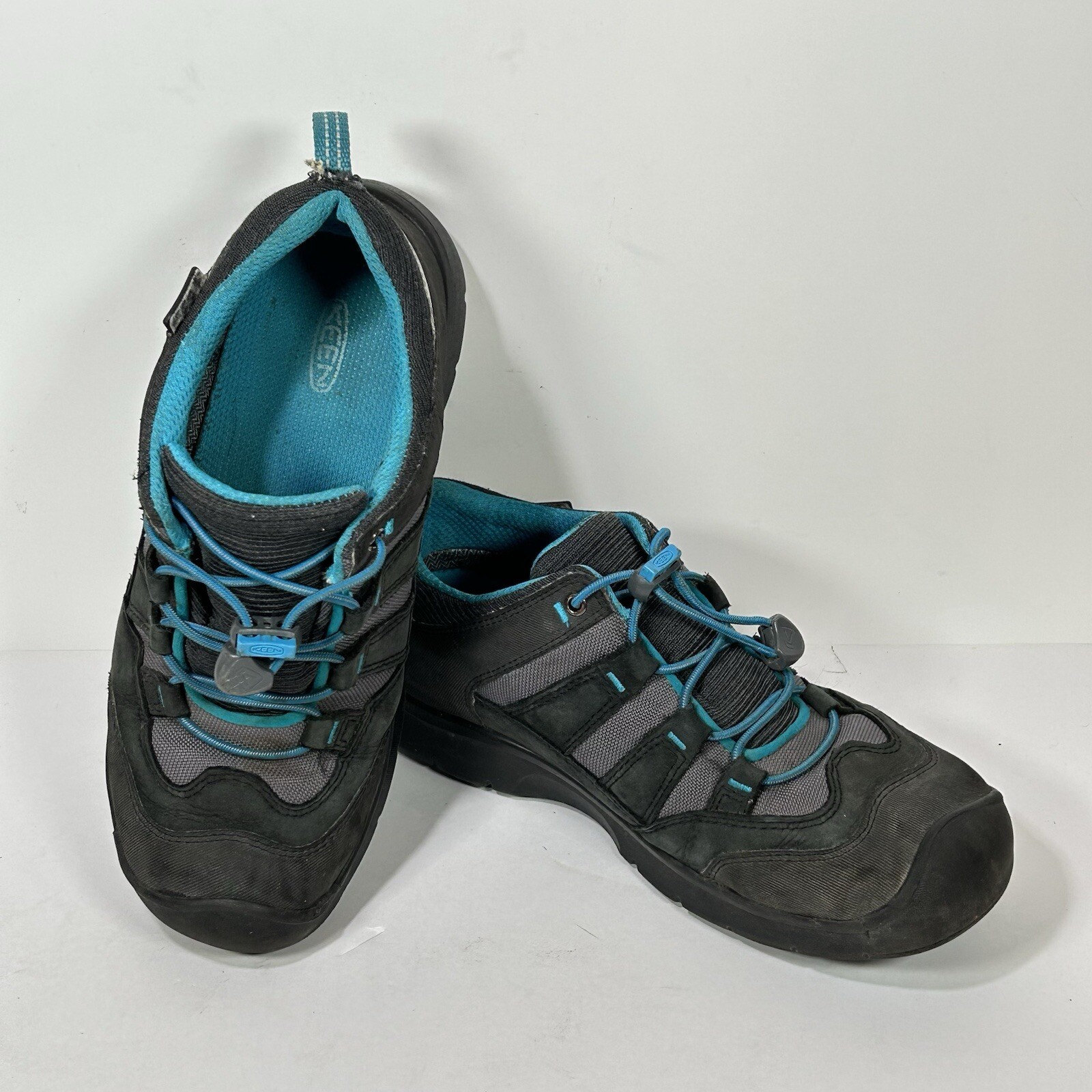 Keen Scarpe Impermeabili da Escursionismo Bambini Ragazzi 4 Hikeport Sneakers Blu Nero Coulisse