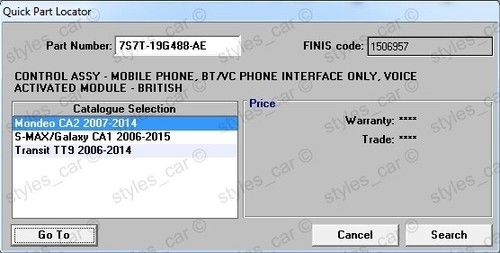 1506957 Genuine Ford Mondeo S-Max Galaxy Transit Bluetooth Module 7S7T-19G488-AE - Picture 2 of 11