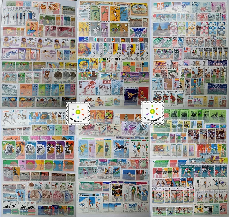 Colección de estampillas en todo el mundo como nuevas - 35 juegos completos de 35 países diferentes y regalo Foto 2 de 4