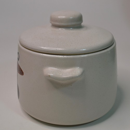 Vtg WEST BEND Pottery CROCK BEAN POT / COOKIE JAR w/LID Made USA Mid Century - Picture 4 of 6
