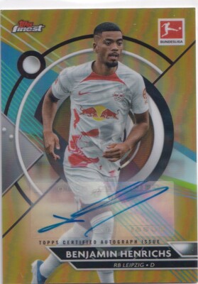 2023-24 Topps Finest Gold Refractor /25 Benjamin Henrichs #82 Auto