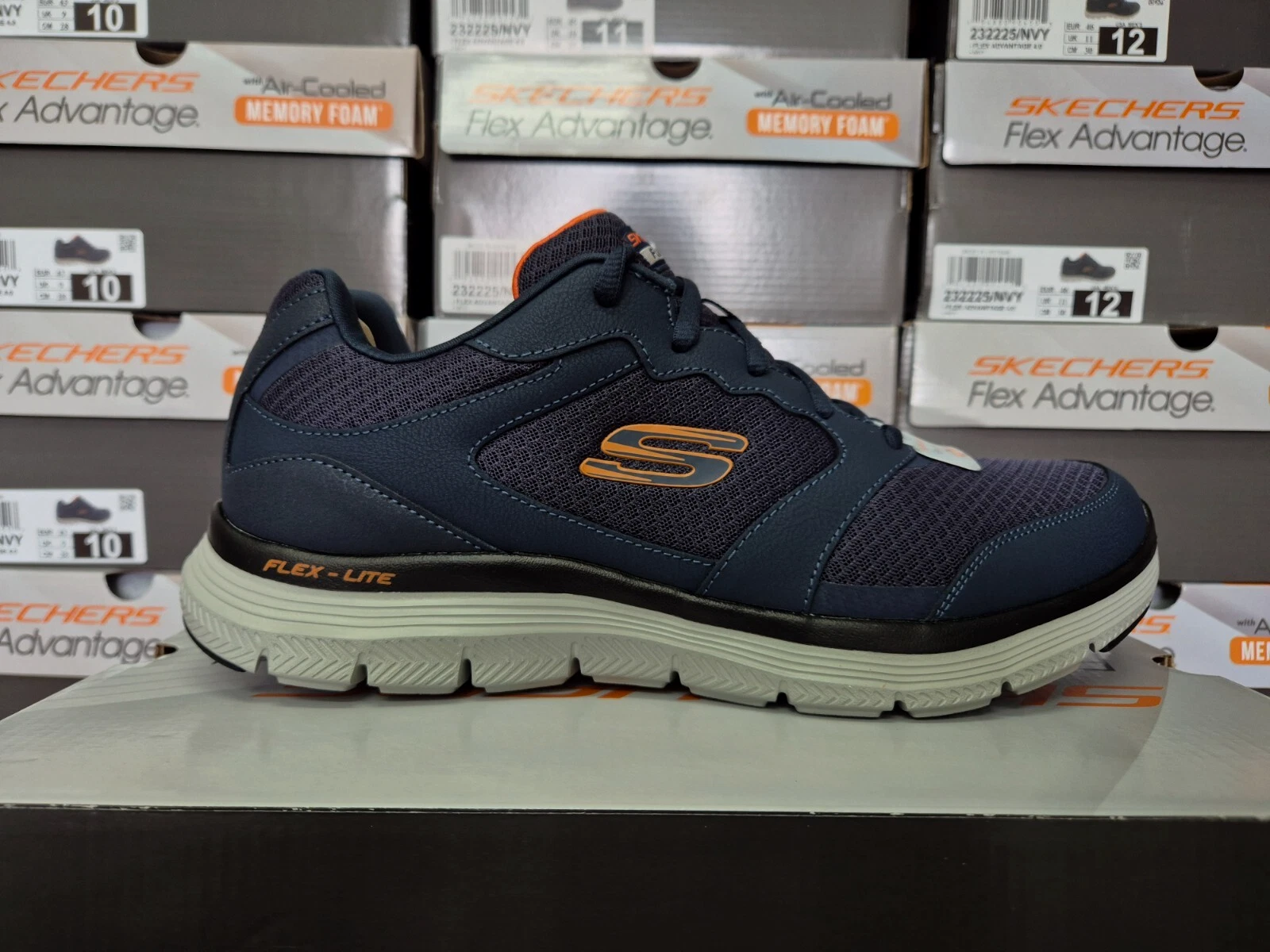 SKECHERS MENS TRAINERS BLUE MEMORY FOAM SOFT GYM FLEX SKETCHERS SHOES 7 8 10 12