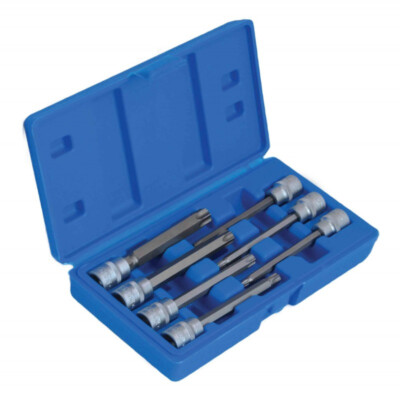 QUARKZMAN T60 Torx Bit Steckschlüssel 1/2" Antrieb 6-Punkt Torx Stern Schraubendreher Steckschlüssel Adapter CR-MO Stahl Verlängerung Impact Bit