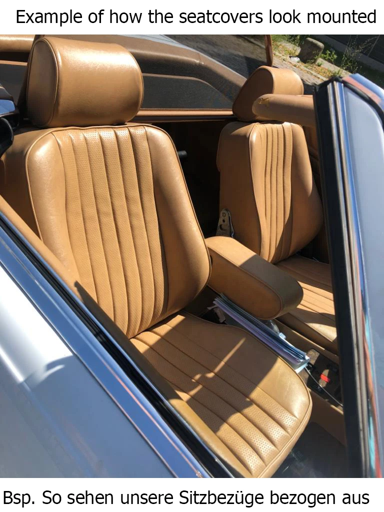 Mercedes r107 seat clearance covers