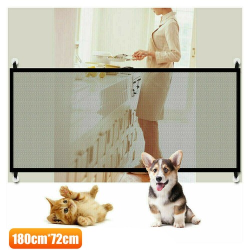 Baby Safety Stair Gate Barrier Retractable 180 * 72cm Indoor Pet Dog Mesh Fence - Picture 3 of 11