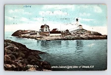 Postcard New Hampshire Shoals NH White Island Lighthouse 1906 Posted Undivided