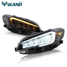 VLAND Pair LED Headlights For Subaru WRX 2015-2021 STI 2015-2021 Reflector Lamp