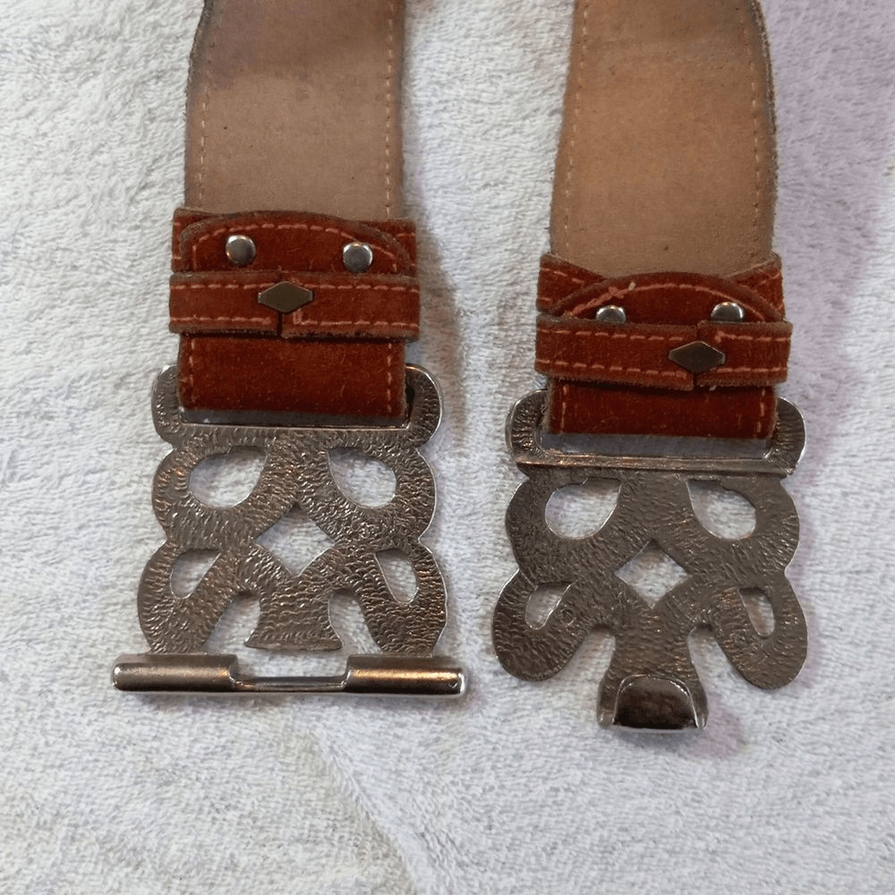 Genuine Leather Handmade Solid Connected Buckle B… - image 5