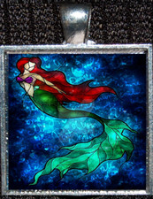 Little Mermaid Ariel Under the Sea Princess Disney WDW Silver Pendant Necklace