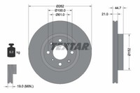 Textar 2X Bremsscheiben Vorne BelüFtet Beschichtet FüR Honda Jazz V GR