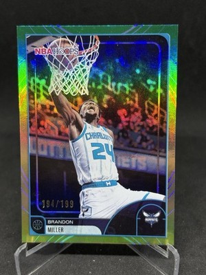 2025-26 Topps NBA Hoops Brandon Miller #80 GREEN  /199 HORNETS 052626