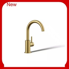 KOHLER Contemporary Single-Handle Beverage Faucet, Brushed Moderne Brass   r4