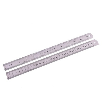 METAL RULER Stainless Steel Straight Edge Drawing Cutting Non Skid Back CR $g