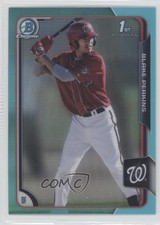 2015 Bowman Draft Chrome Sky Blue Refractor Blake Perkins #54 3a8