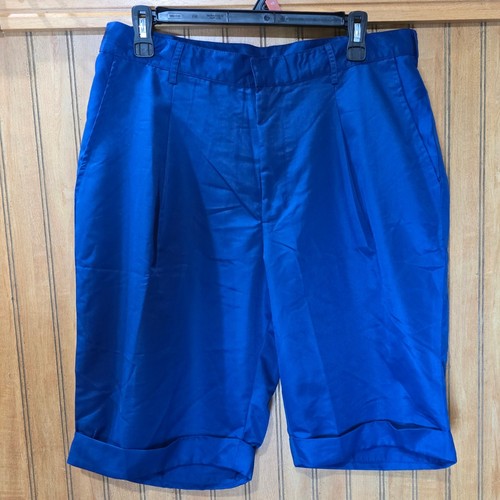 Mason Signature Men 2 Piece Outfit Set Blue Button Up Shirt & Shorts Sz L - Picture 4 of 8