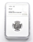 PF67 1954 Roosevelt Dime NGC *0004