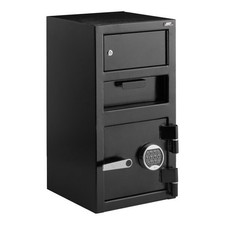 360 Office Furniture 14" x 14" x 27 1/4" Black Steel Depository Safe.