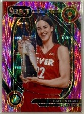 2025 Panini Select WNBA Caitlin Clark Pink Flash Courtside SSP ROY TROPHY No 242