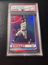 2019 Topps Chrome PINK Refractor Rookie Christin Stewart #69. SP PSA 8 NM-MT