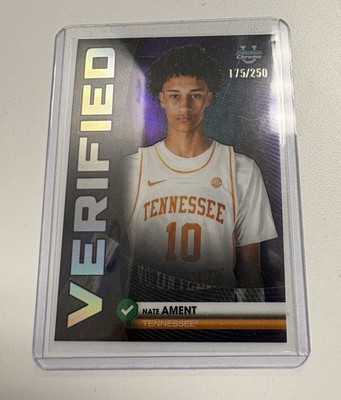 Nate Ament 2026 Bowman Chrome U Verified Purple Refractor /250 Tennessee Bucks