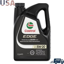 Full Synthetic 5W20 Motor Oil 5 Quart Engine Protection High Performance New 31.88 per gallon