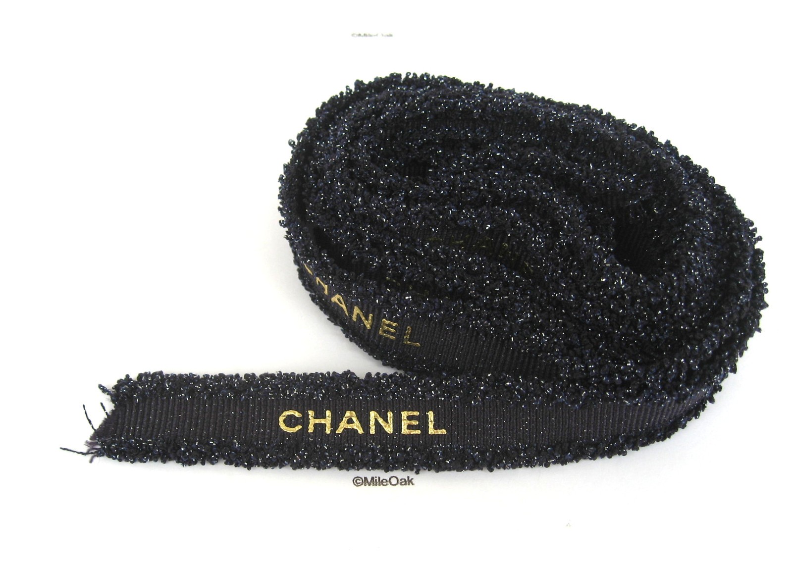 Chanel  Navy  & Gold Patterned Ribbon  20mm wide Genuine sold in 2 metre lengths