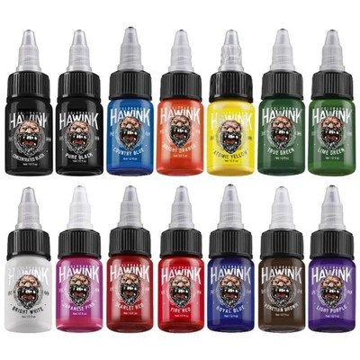 Dynamic Shades Tattoo Ink Set - 14 Bottles/-