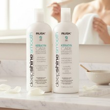 RUSK DEEPSHINE SMOOTH KERATIN CARE SMOOTHING Shampoo  Conditioner 33.8 oz