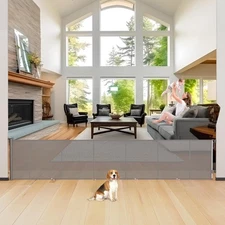 Uamector 200-Inch Extra Wide Retractable Baby Gate & Dog Gate, Reinforced Mesh