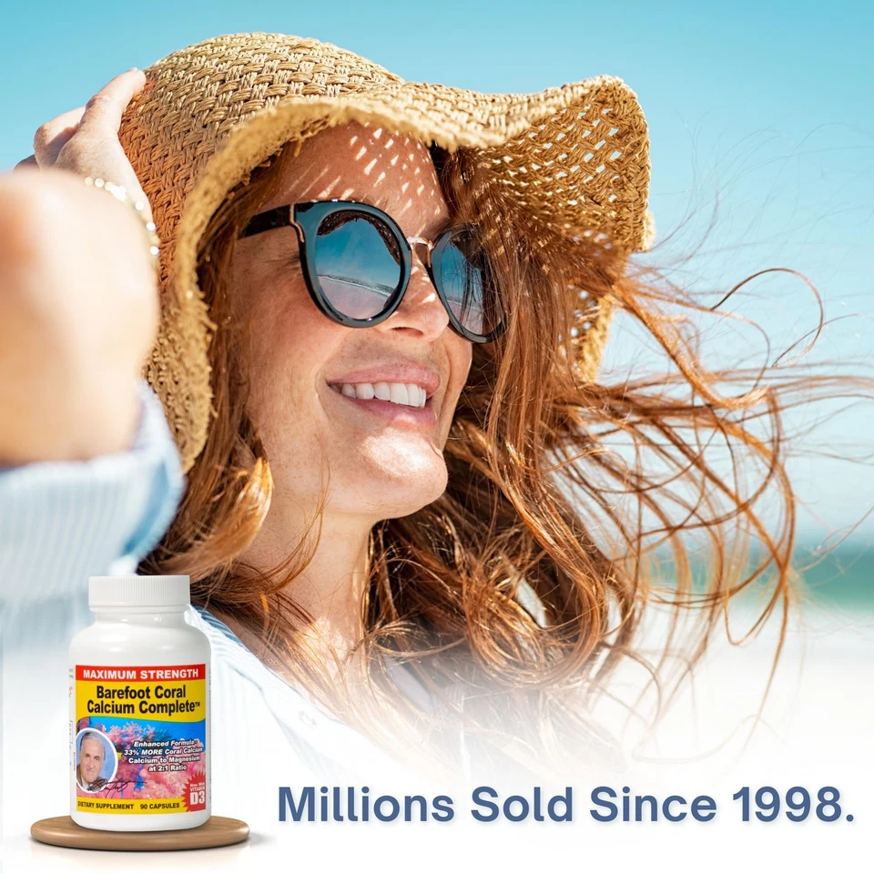1500mg Coral Calcium de Bob Barefoot, 90 Cápsulas, pH y Fórmula de Apoyo a la Salud Foto 4 de 4